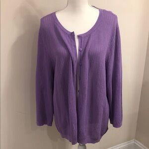 Talbots Pretty Purple Women's Cardigan Sweater